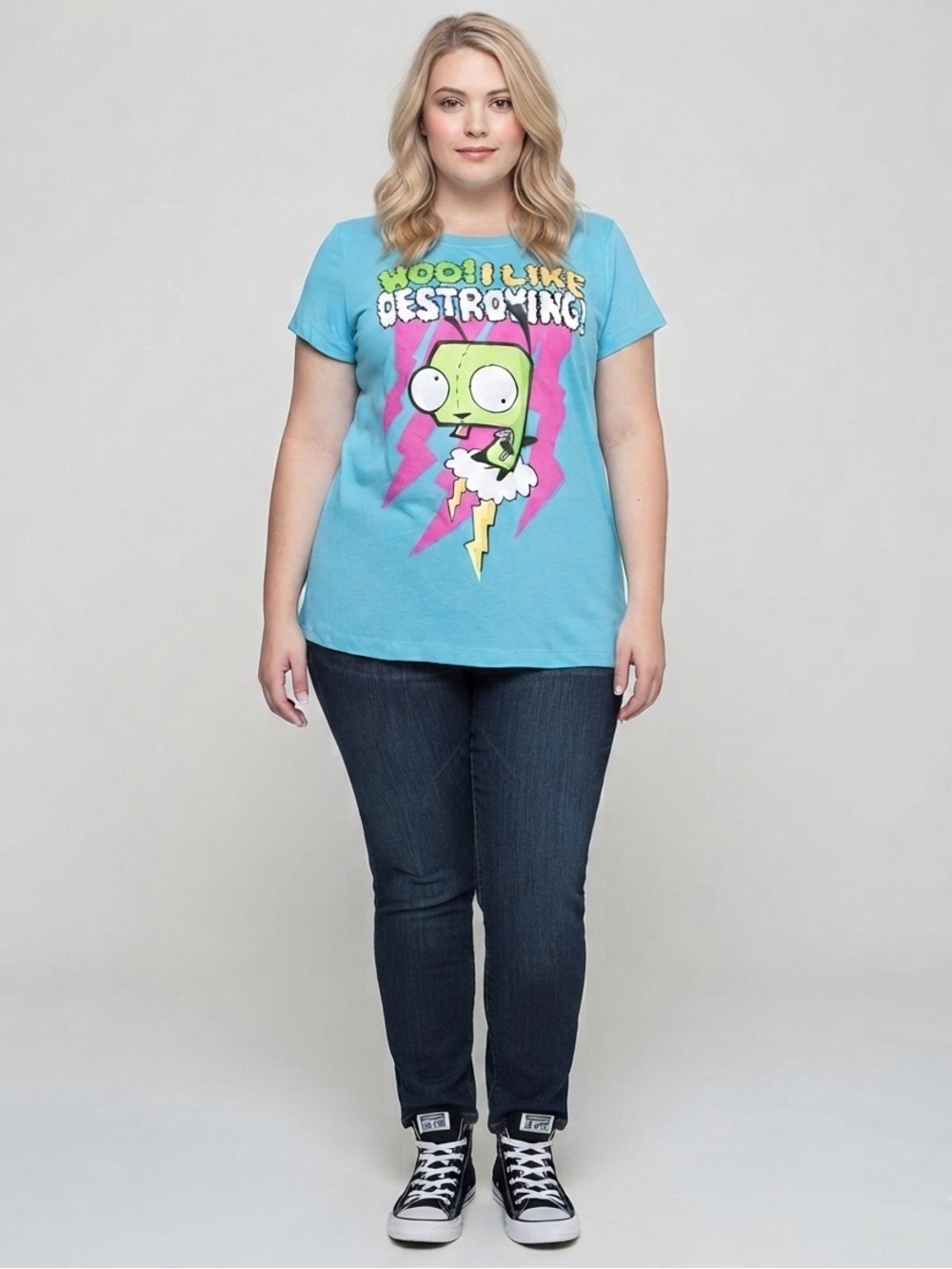 New! RARE! Vintage Y2K Torrid sz 4 I like destroying gir invader zim top 4X